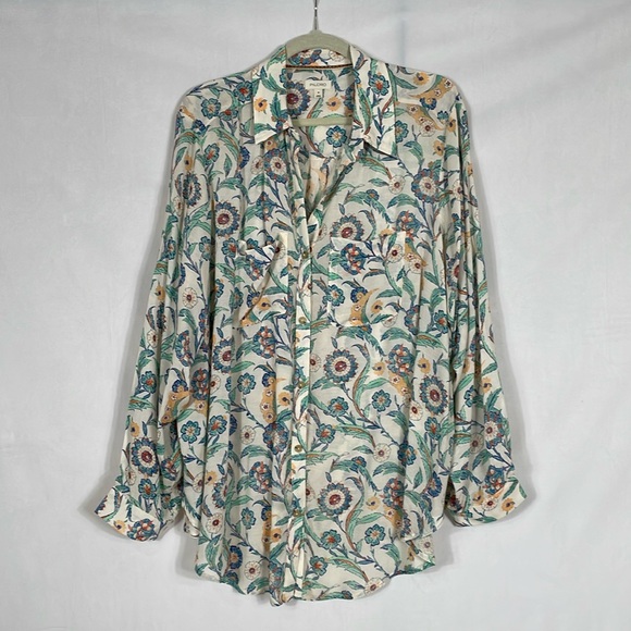 Pilcro Tops - Pilcro Blouse Top Size 1X Long Sleeve Button Down Floral EUC